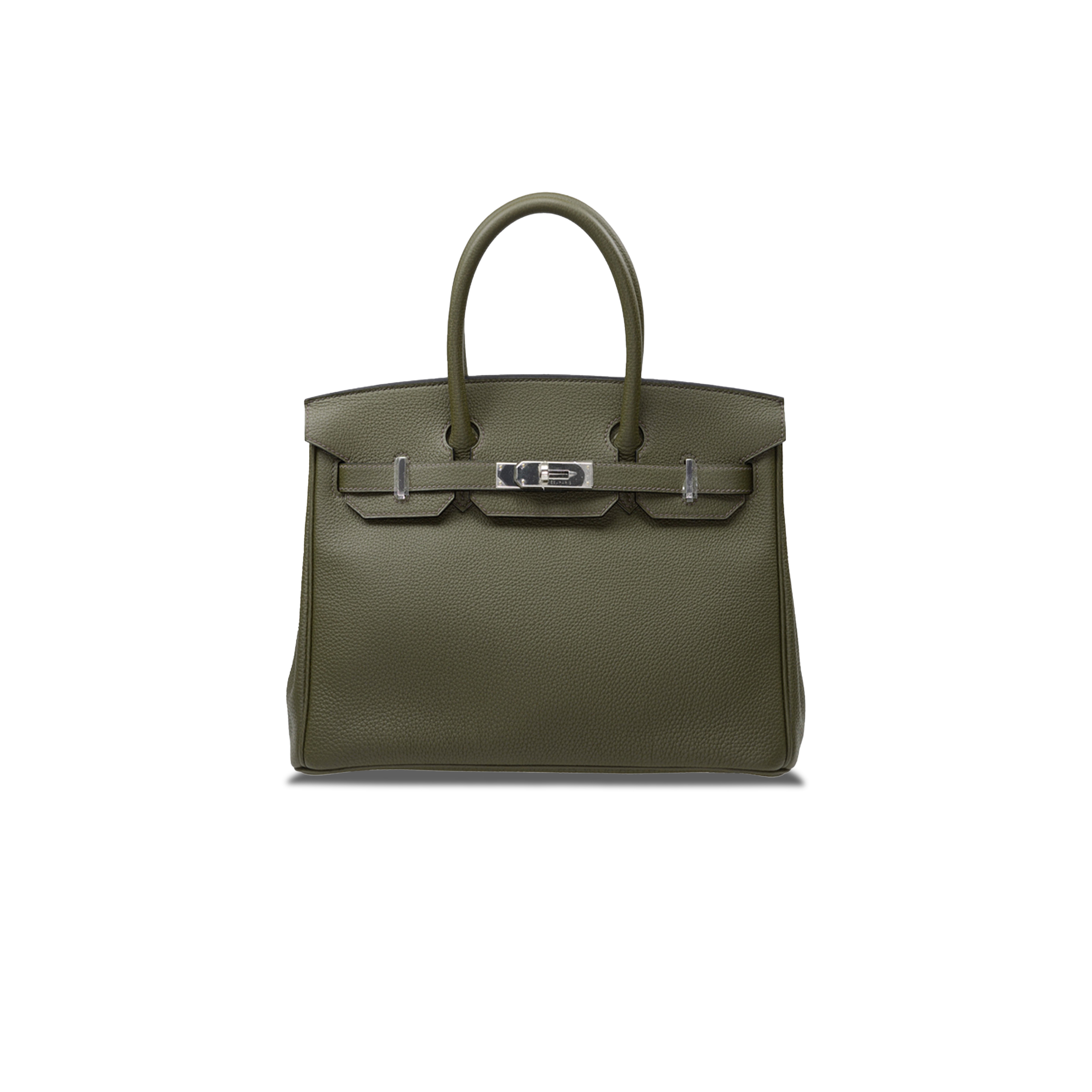 HERMES MASTER BIRKIN 30 TOGO LEATHER SAGE GREEN SILVER BUCKLE BK3061TGSS (30*23*15cm)